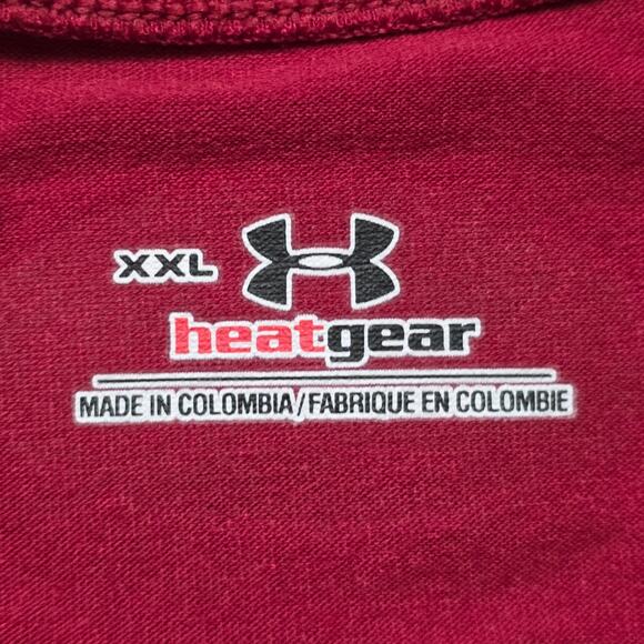 Under Armour HeatGear Armour Compression Shirt Men’s XXL Red White - Picture 3 of 7